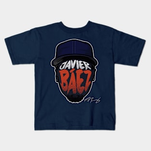 Javier Baez Detroit Player Silhouette Kids T-Shirt